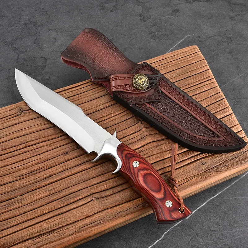 

Broken General Lion King Outdoor Knife Tactical Wilderness Straight Knife High Hardness Sharp Survival Fruit Knife Handmade Knif