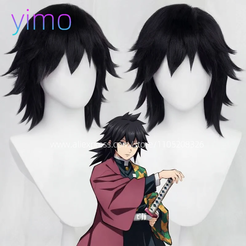 

Аниме Томиока Гиюу Косплей Парик Длинный Черный Хвост Лохматый Многослойный Парик Стайлинга Термостойкие Синтетические Парики Хэллоуин