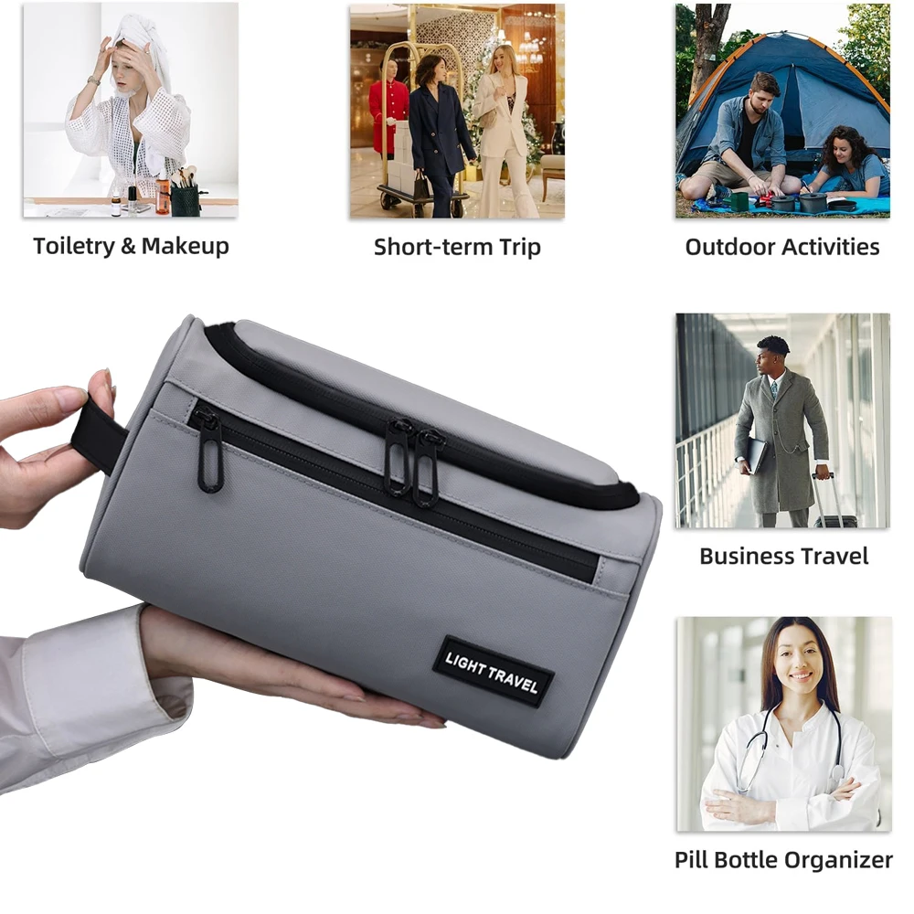 Toiletry Bag, Hanging Travel Shaving Dopp Kit, Water-resistant Toiletries Organizer Bags, Cosmetic Bags for Makeup Accessories