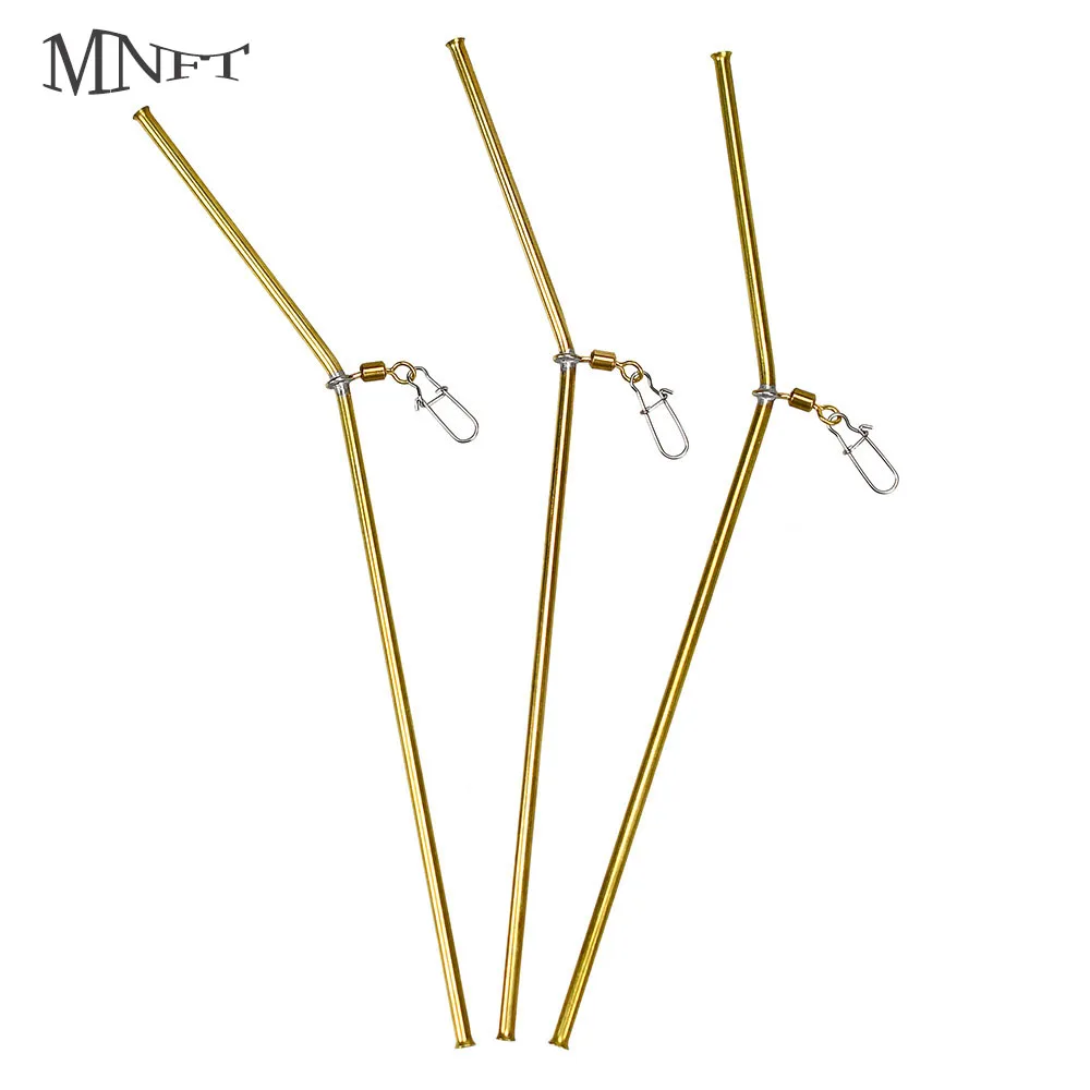 MNFT 4 Stück Messingrohr-Balancierhalterungen für Meeresangeln 25CM Metall Anti-Tangle Karpfenangel-Zubehör