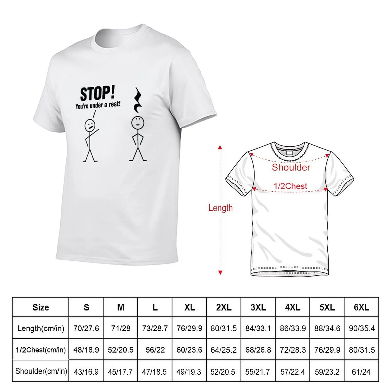 Stop! You're under a rest! T-Shirt Trendy Pattern T-Shirt for Men
