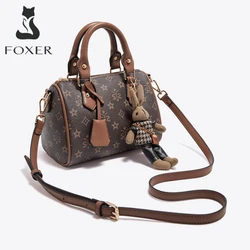 FOXER Vintage 2026 Women's Shoulder Handbag Fashion Large Pillow Bag Female Crossbody Bag for Daily & Commute Use