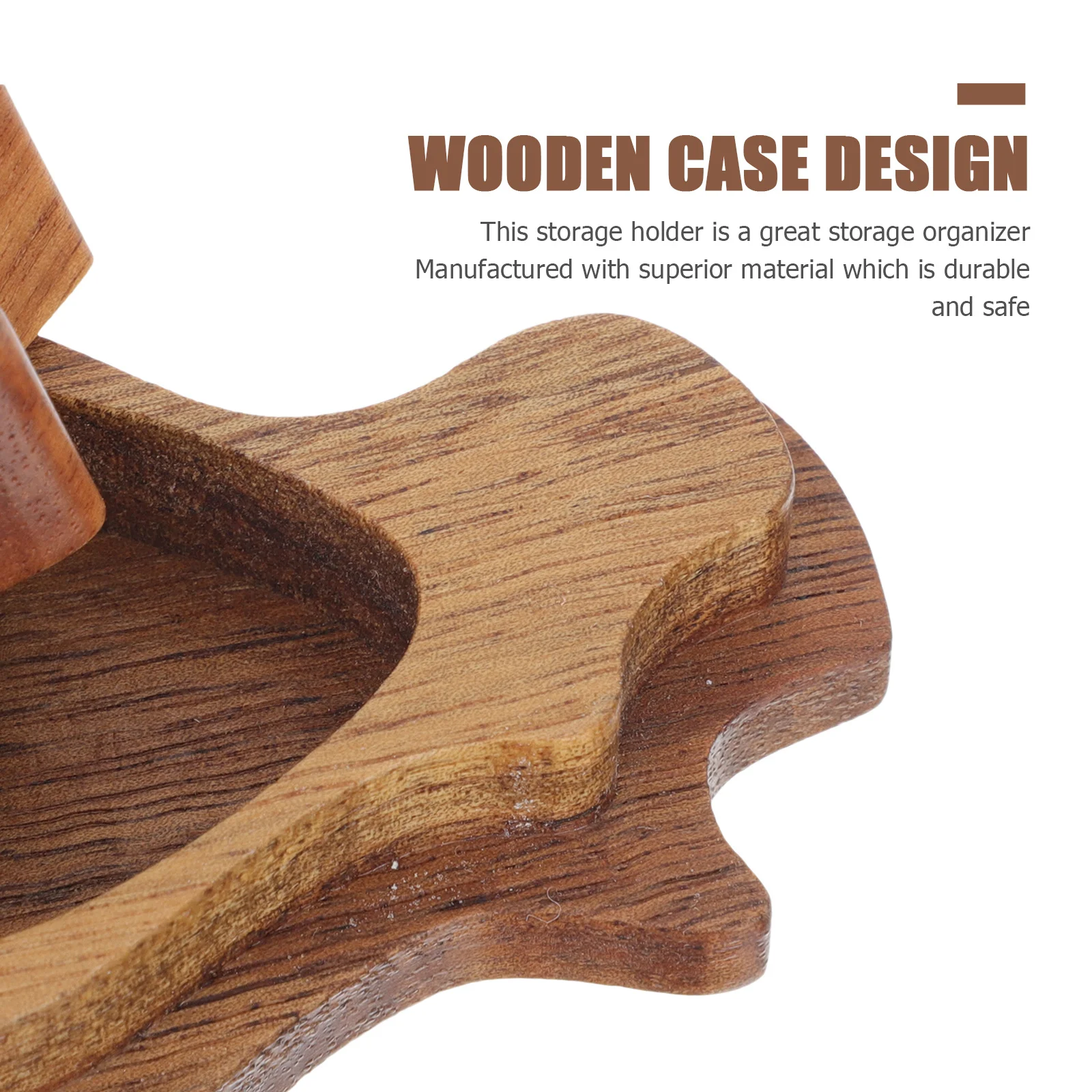 

Creative Guitar Wooden Organizer Smooth Surface Portable for Acoustic Electric Guitars Wooden Guitar Plectrum Box