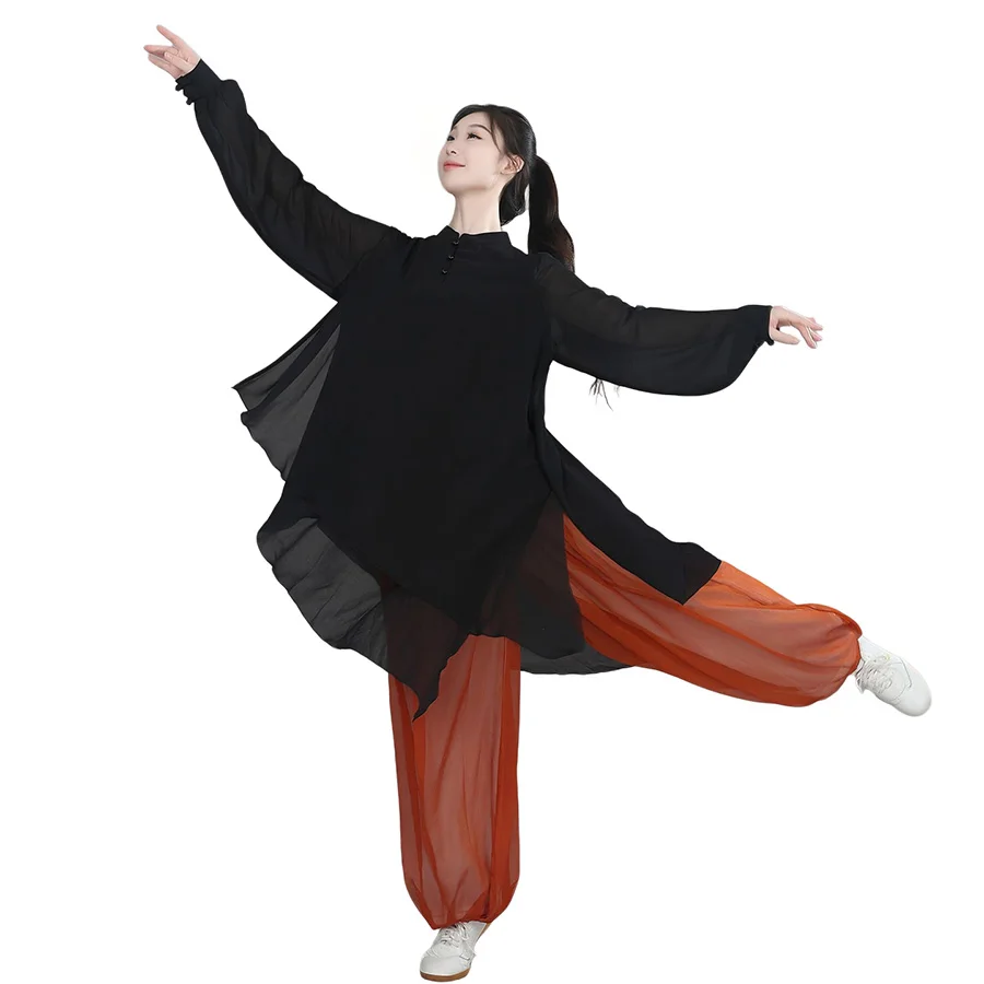 CLYFAN Tai Chi Outfit Unisex Spring Summer Autumn Wear for Baduanjin Workouts Martial Arts Shows - Comfortable Tai Chi Clothing