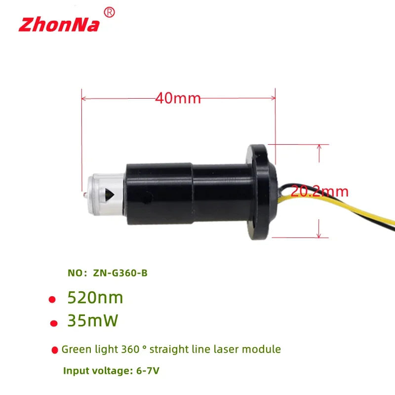 1PC360 Degree Line Laser Level Machine 515nm Green Line Laser Module Diode 10、20 and 30 Module for Woodworking Cutting Tools