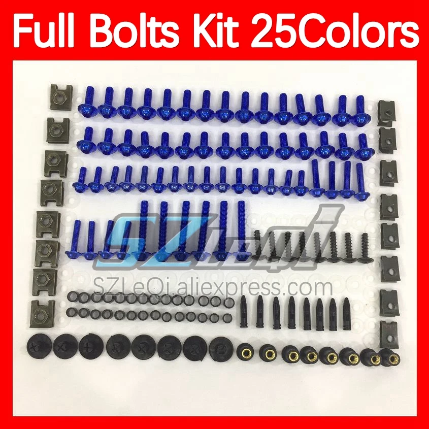 Fairing Bolts Full Screw Kit For YAMAHA FJR1300 FJR 1300 01 02 03 04 05 06 2001 2002 2003 2005 2006 Body Bolt Screws Nuts 268ps