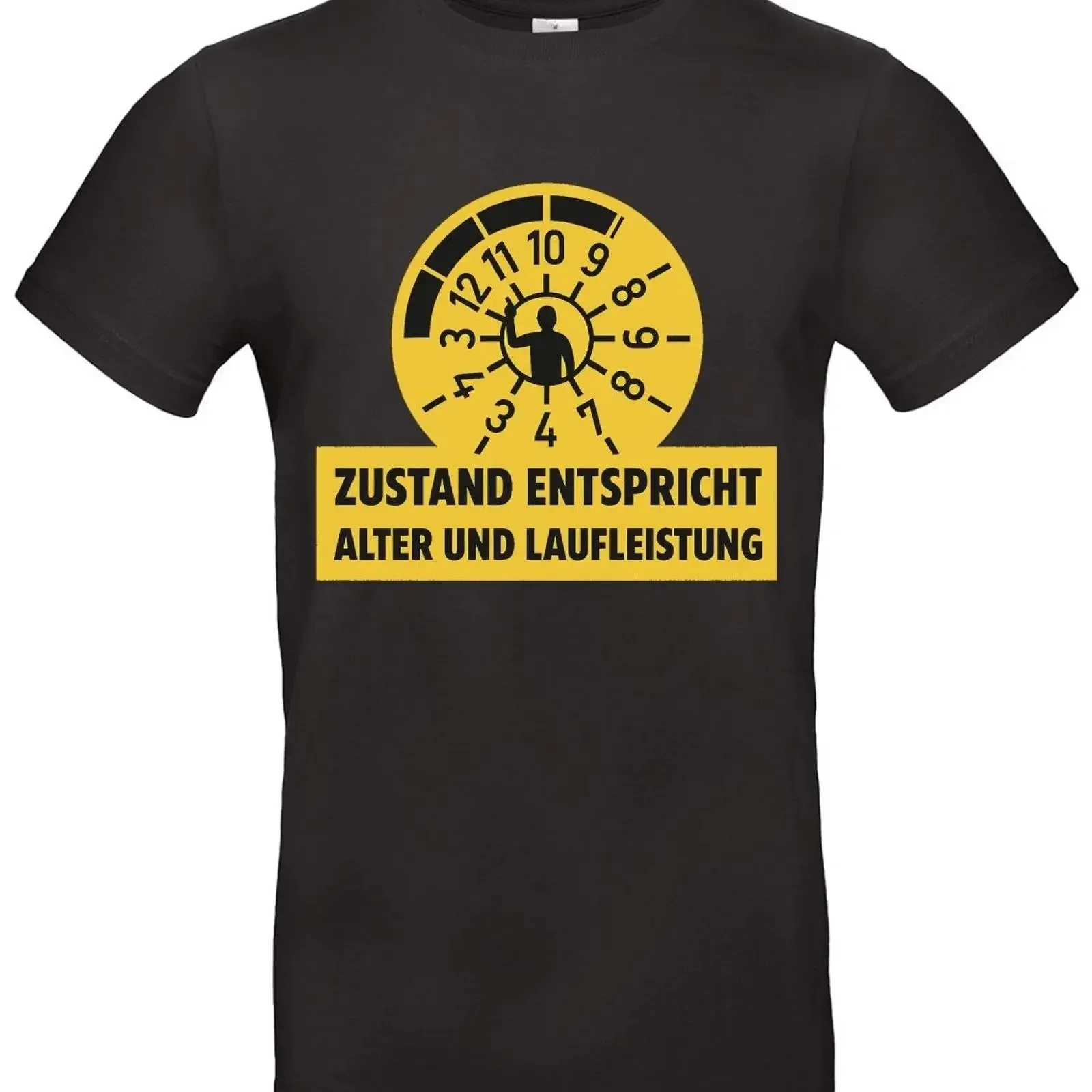 Lustiges Fun T Shirt Spruch Zustand entspricht Alter und Laufleistung Tuning Ges vintage Washed streetwear Soft homme