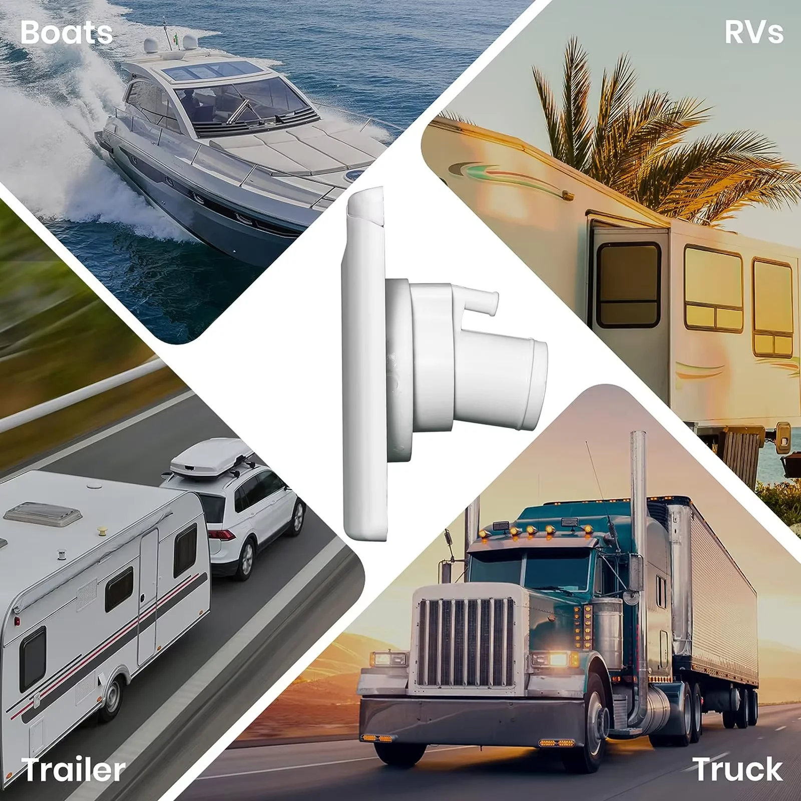 منفذ تعبئة الجاذبية مع غطاء، غطاء حربة مغناطيسي ومفتاح قفل، مناسب لتوصيل المياه العذبة لقارب قافلة التخييم RV #5