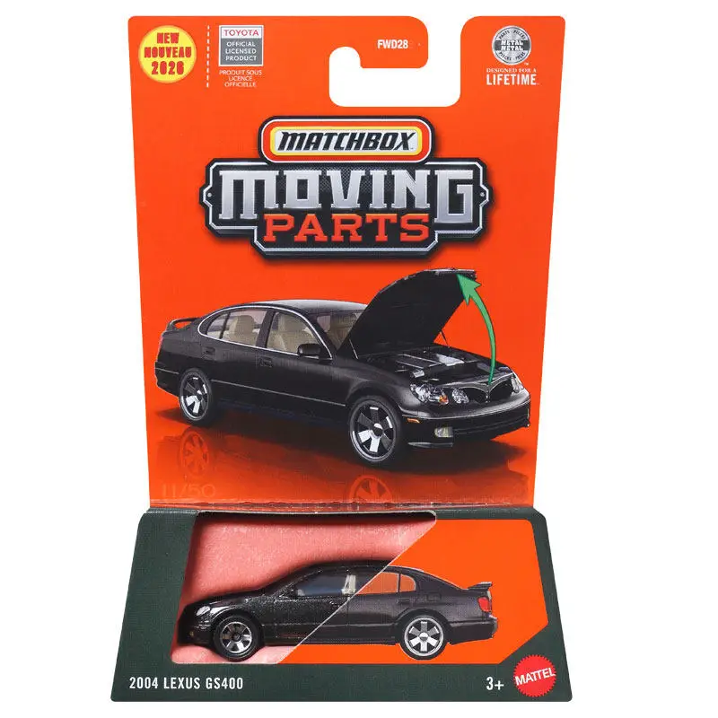 2026 Matchbox Moving Parts Car 2004 Lexus GS400 1/64 Metal Die-cast Model Collection Toy Vehicles FWD28