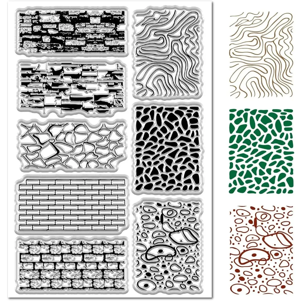 Kunststoffstempel für DIY Scrapbooking Fotoalbum Dekorative Kartenherstellung Stempelbögen Gemischte Formen 160x110mm