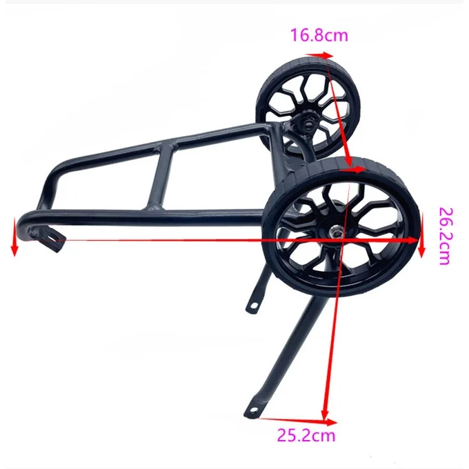 Litepro Folding Bicycle Rear Rack Q Type Widen Spider Legs Easy Wheel Baggage Pushing Cargo Rack For Brompton 3Sixty