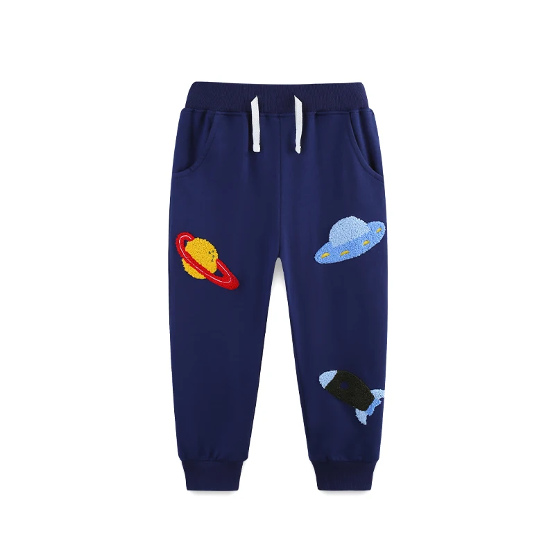 Children's underwear in autumn, European and American fashion boys' sports pants, knitted cotton embroidery and casual pants are