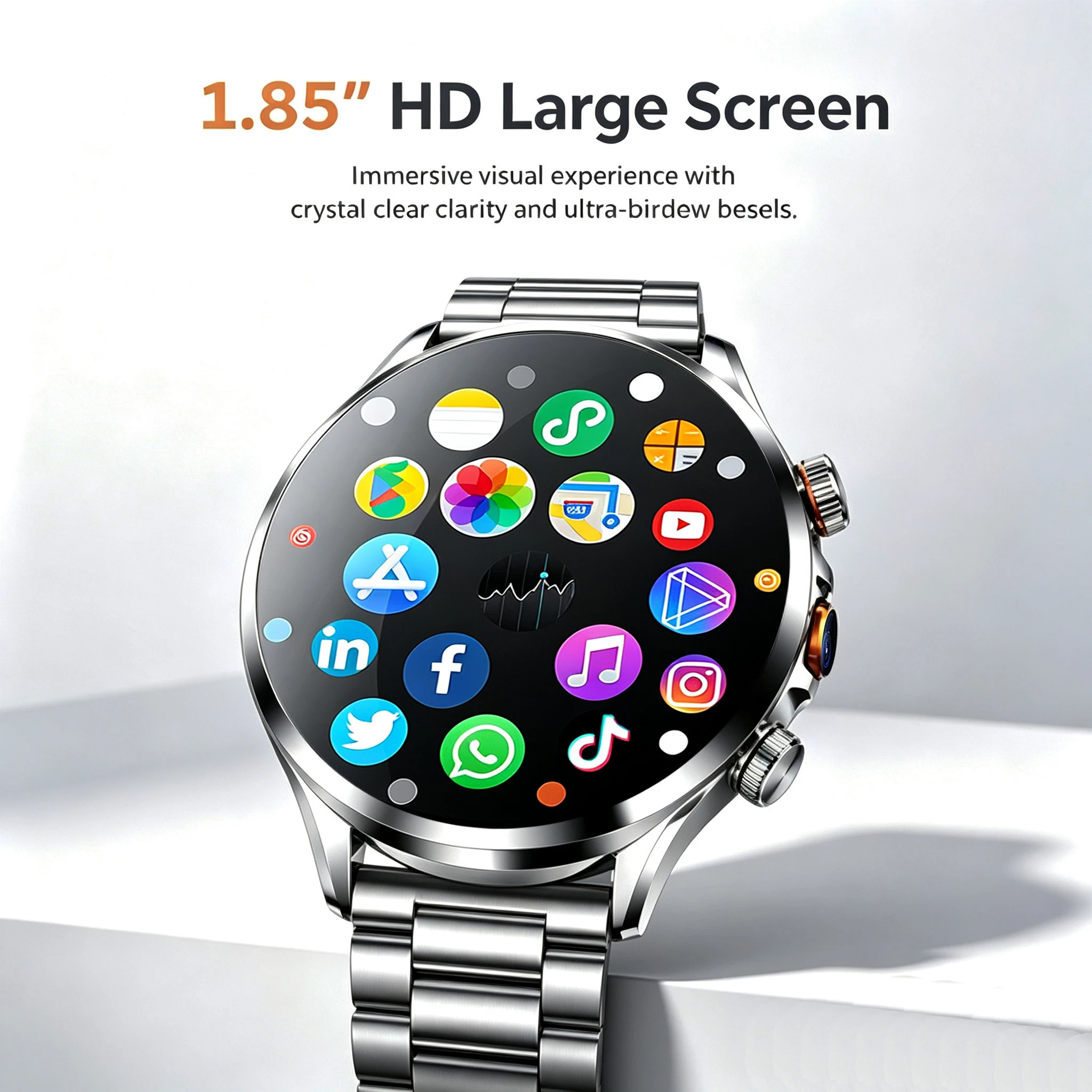 4G/3G Smart Watch 1.95 inch AMOLED 1880mah Battery 16GB+256GB RAM WIFI Google APP Download 800W Camera GPS Heart Rate Smartwatch