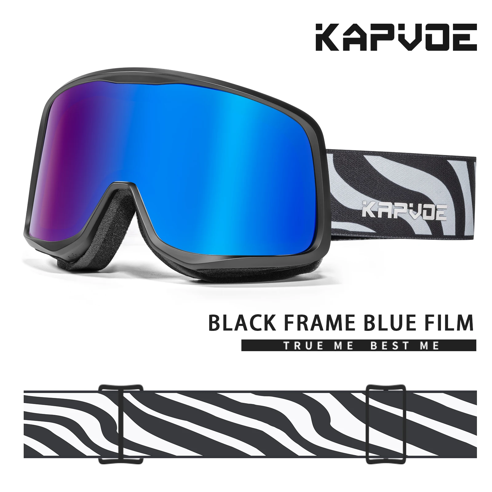 KAPVOE スキーゴーグル マグネット式フリップアップレンズ付き 曇り