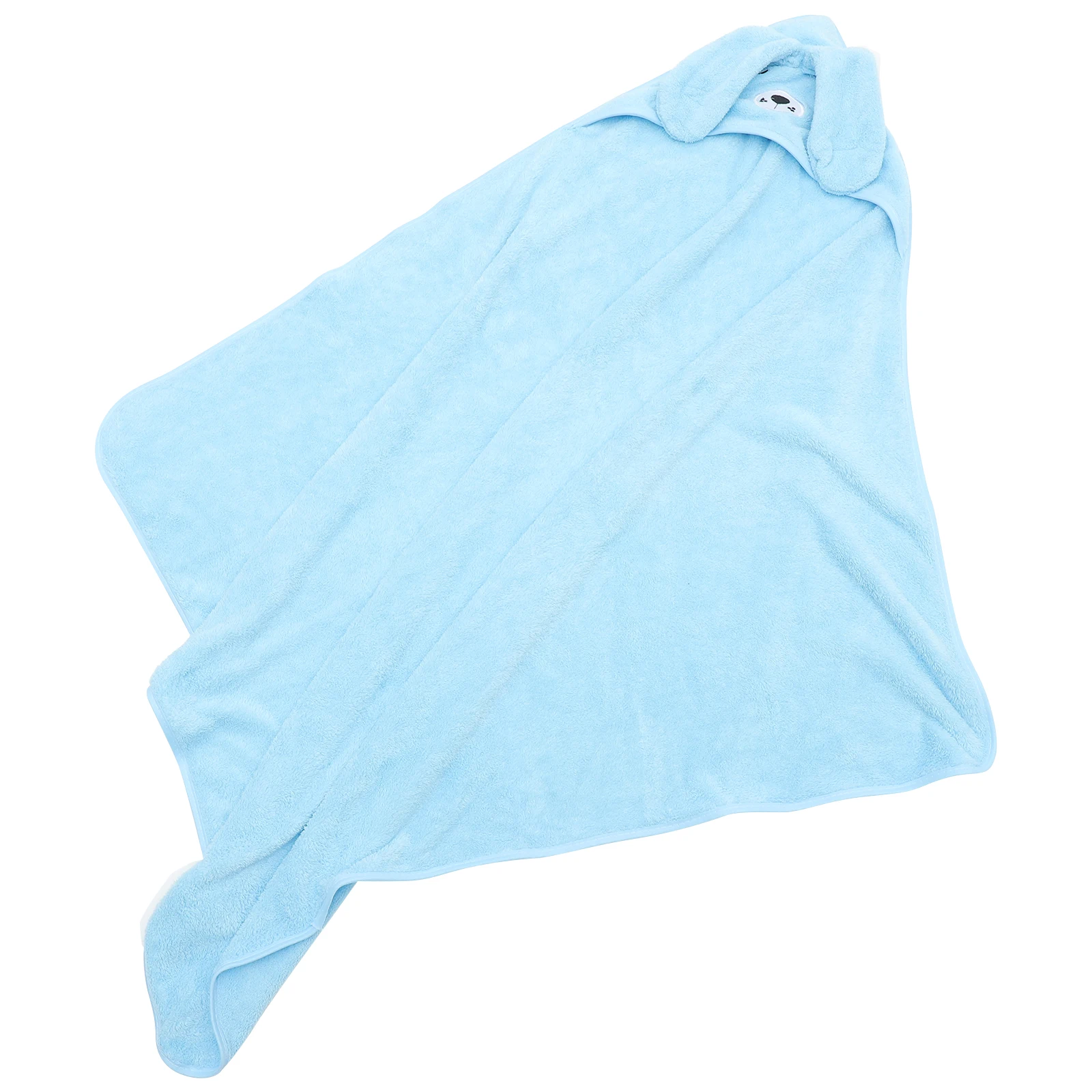 

1pc Soft Coral Fleece Bath Towel Wrap Towels For Kids Cartoon Design Lightweight Quick Dry Blanket Robe For Children