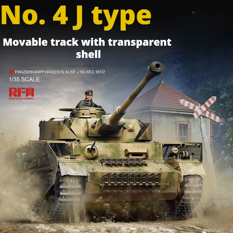 Rye field model RFM RM-5043 Germany Panzer IV J later-type full internal version with transparent shell 1/35 scale model kit