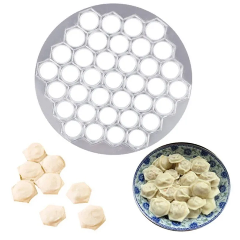 Molde de acero para masa de dumplings, herramienta para hacer raviolis, 37/19 agujeros, accesorios de cocina