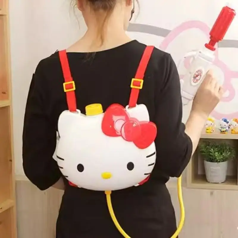 2024 HOT MINISO Plecak dziecięcy Zabawki wodne kawaii Hello Kitty kreskówka urocza duża pojemność walka wodna Zabawka Modny zestaw w nowym stylu