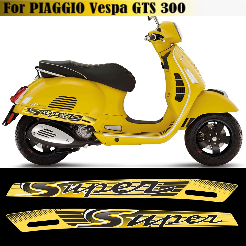 Cinza azul se encaixa para piaggio vespa gts 300 gts300 esporte gts decalque adesivos emblema super reflexivo adesivos motocicleta