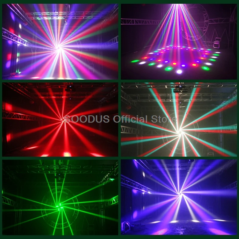 LED Moving Head Light Rotating Beam Light Cross DMX512 Control Sound Control For Stage Dj Dance Bar Club KTV Lighting Effect