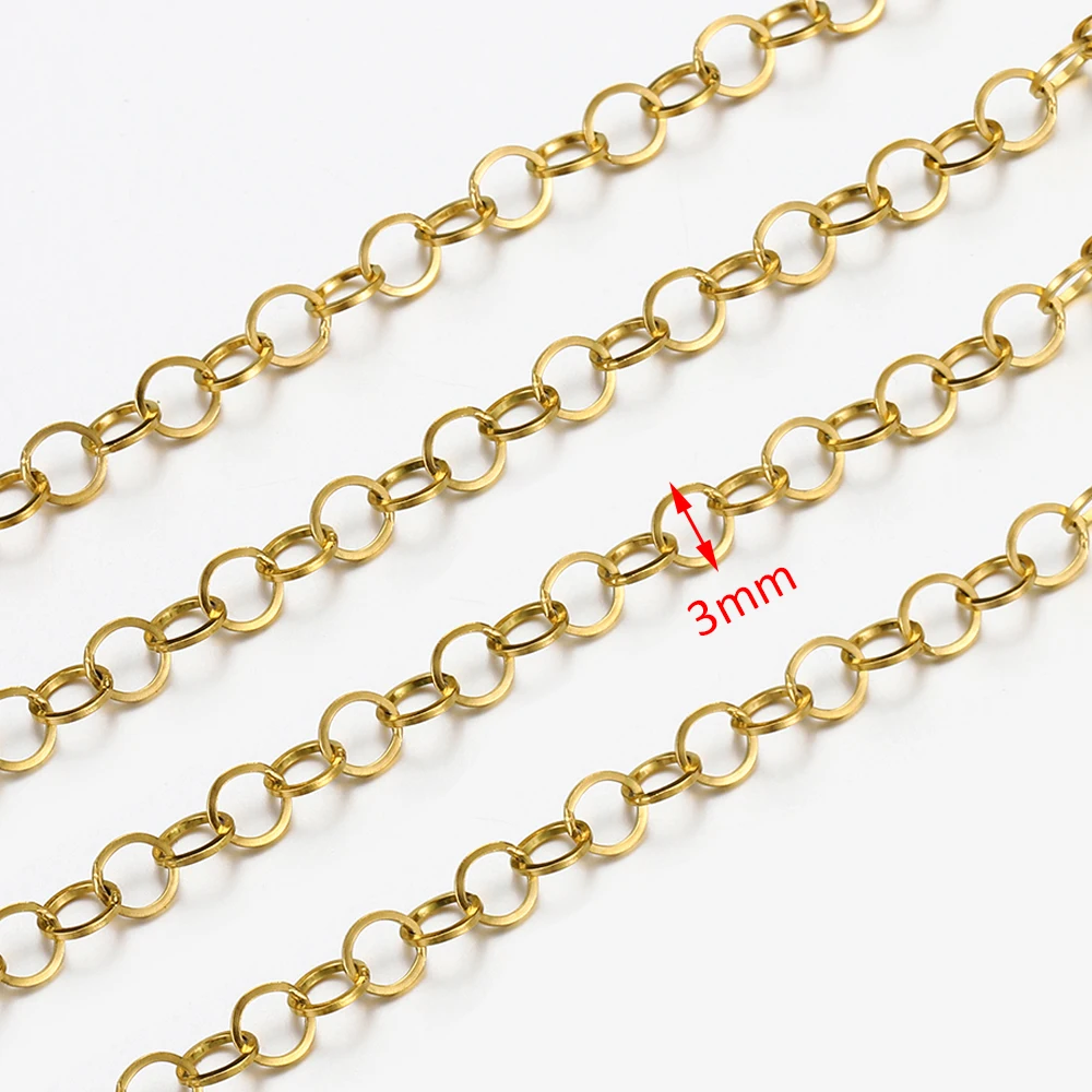 2 meter lange roestvrijstalen kettingen verkrijgbaar in meerdere stijlen voor het maken van DIY kettingen, armbanden, sieraden en accessoires, kralenkettingen