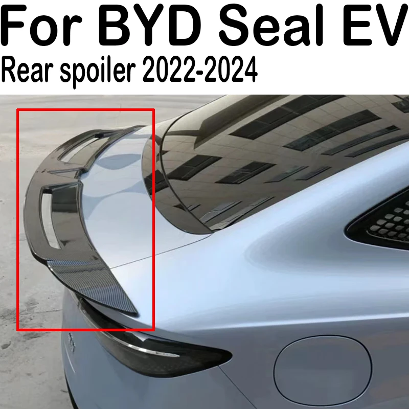 

Suitable for BYD sealed EV 2022 23 24 rear trunk lid car black carbon outer spoiler