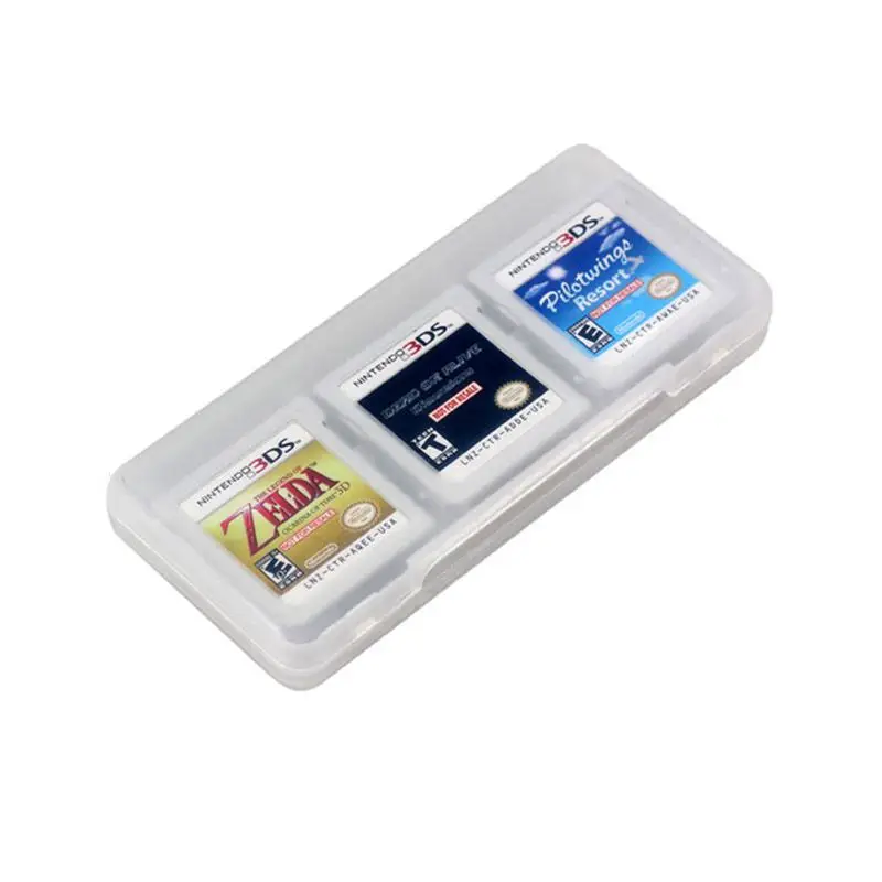 ABYC Clear 6 in 1 Game Card Storage Case Cartridge Box for Nintendo 3DS XL LL NDS DSi