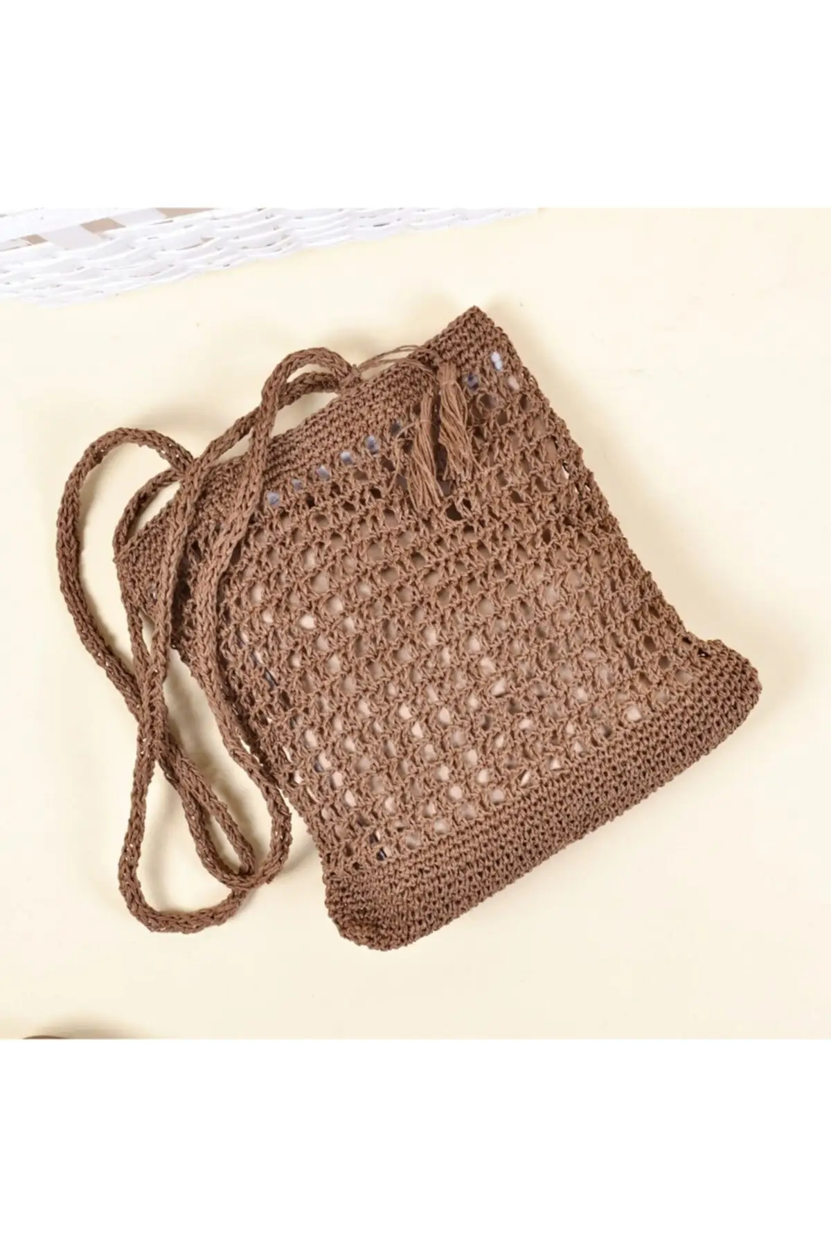 

Uras Handmade Weave Paper Rope Bag Women bag Shoulder Bag Handmade