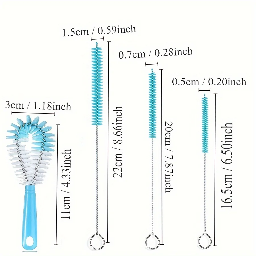 

Набор из 8 щеток для чистки винных бутылок в коробке - черные щетки с длинной ручкой для чистки узких винных/пивных бутылок, термосов, кувшинов и т.д.