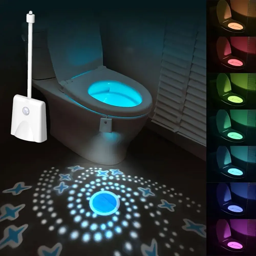 Lampe de Toilette à Induction Colorée en Forme d\'Étoile, Modèle de Charge, Veilleuse