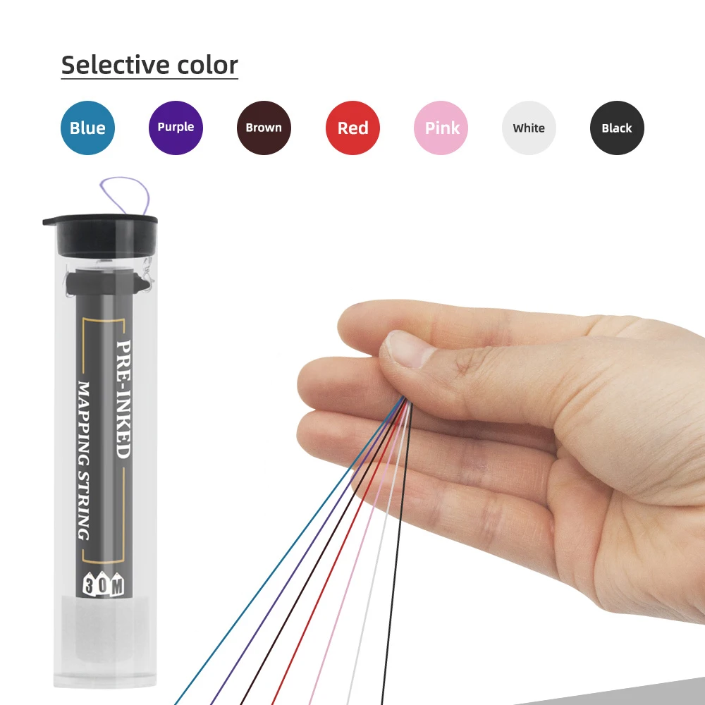 

30m Elastic String Permanent Makeup Tattoo Supplies For Eyebrows Microblading Pre-Inked Mapping Tool Making Eyebrow String Line