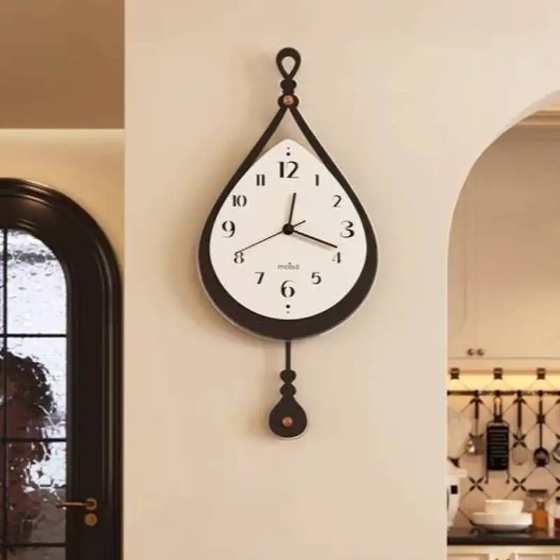 Unique Visible Wall Clock Zones Vertical Nordic Office Decoration Wall Clock Bedroom Dorm Aesthetic Horloges Murales Room Decor