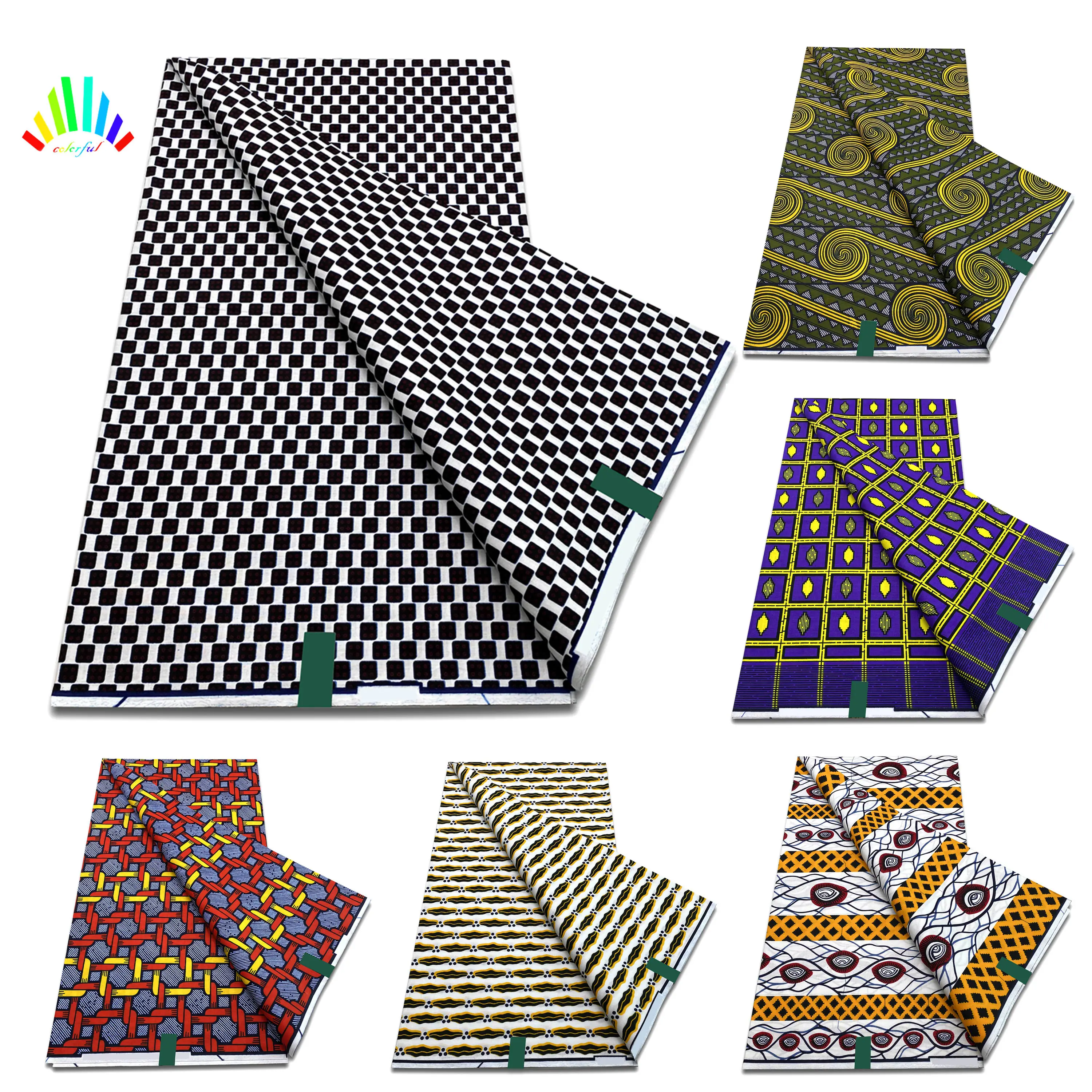 High quality sewing African Wax fabric Ankara wax fabric Real Wax Print pagne 100%Cotton Ankara fabric tissu africain femme