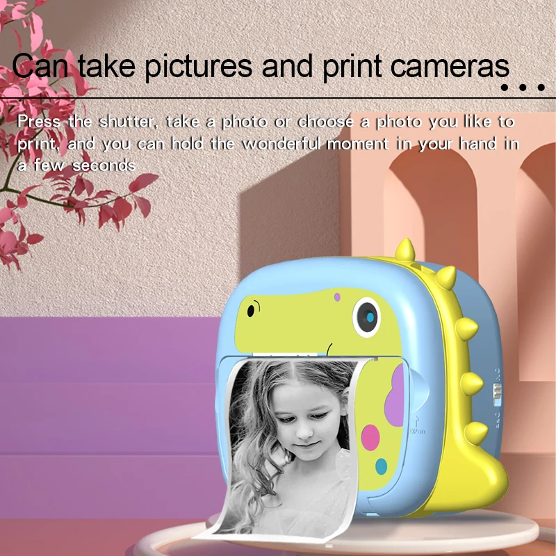 Kid Instant Print Camera Children With Thermal Printer Kids Digital Photo Camera Girl Toy Child Camera Video Boy Birthday Gift