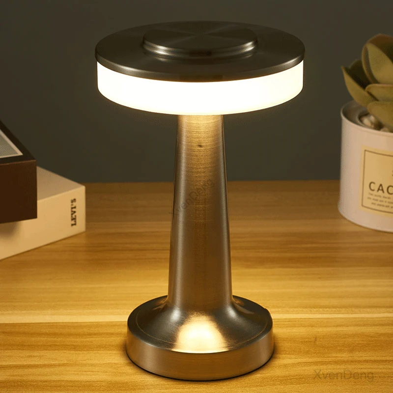 Cordless Bar Table Lamp Touch Sensor Rechargeable LED Desktop Night Light Dimmable Restaurant Cafe Dinner Lamps Table Desk Light