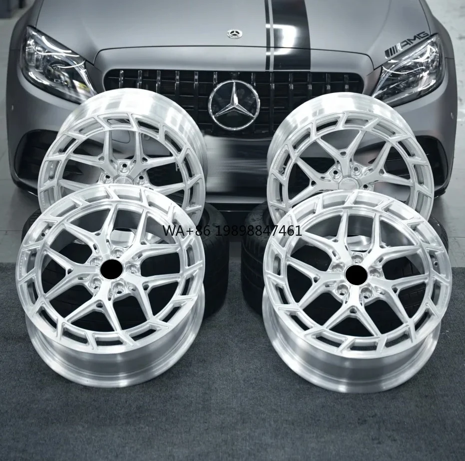 

for AMG Porsche brushing silver car passenger forged wheel rims 6061-T6 alloy 18 19 20 21 22 23 inches 5x114.3 5x120