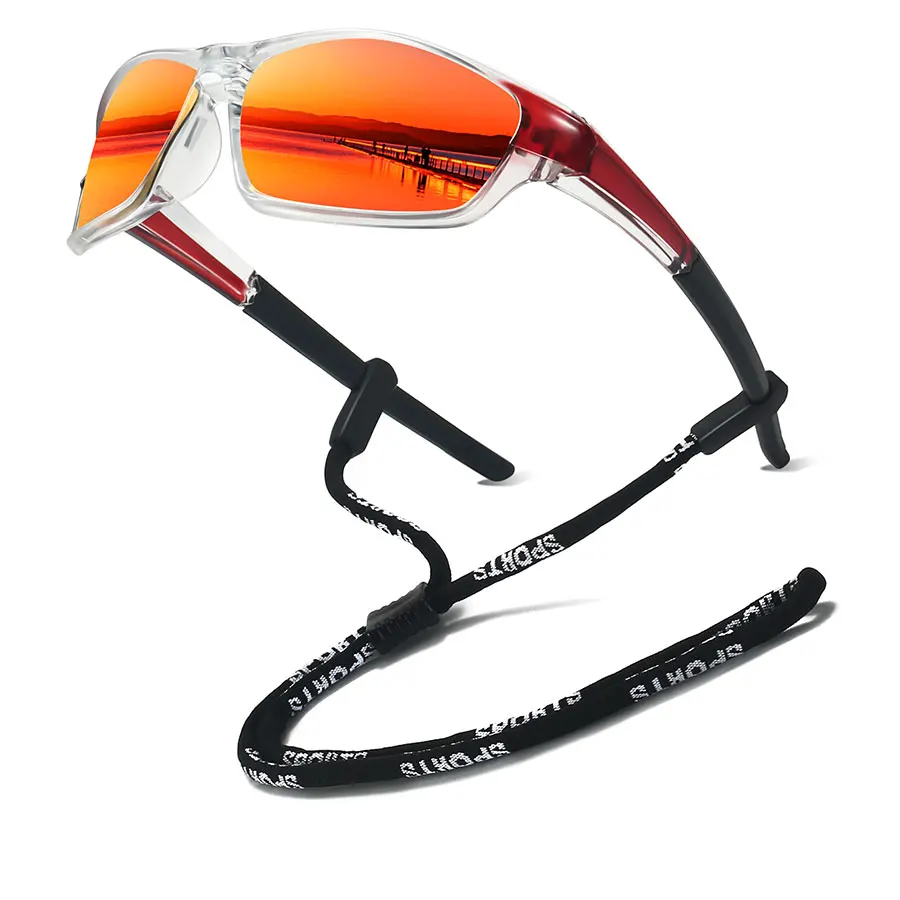 مع سلسلة نظارات شمسية UV400 للجنسين، نظارات رياضية عصرية للاستخدام في الهواء الطلق للجري وتسلق الجبال وصيد الأسماك والقيادة