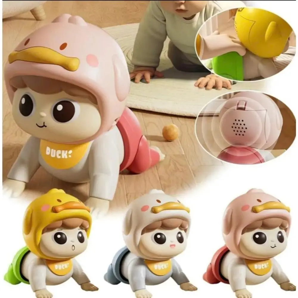 With Music Crawling Doll Toy Early Education Electric Powered Music Baby Toy Speaking Mode Electric Crawling Toy Infant Training
