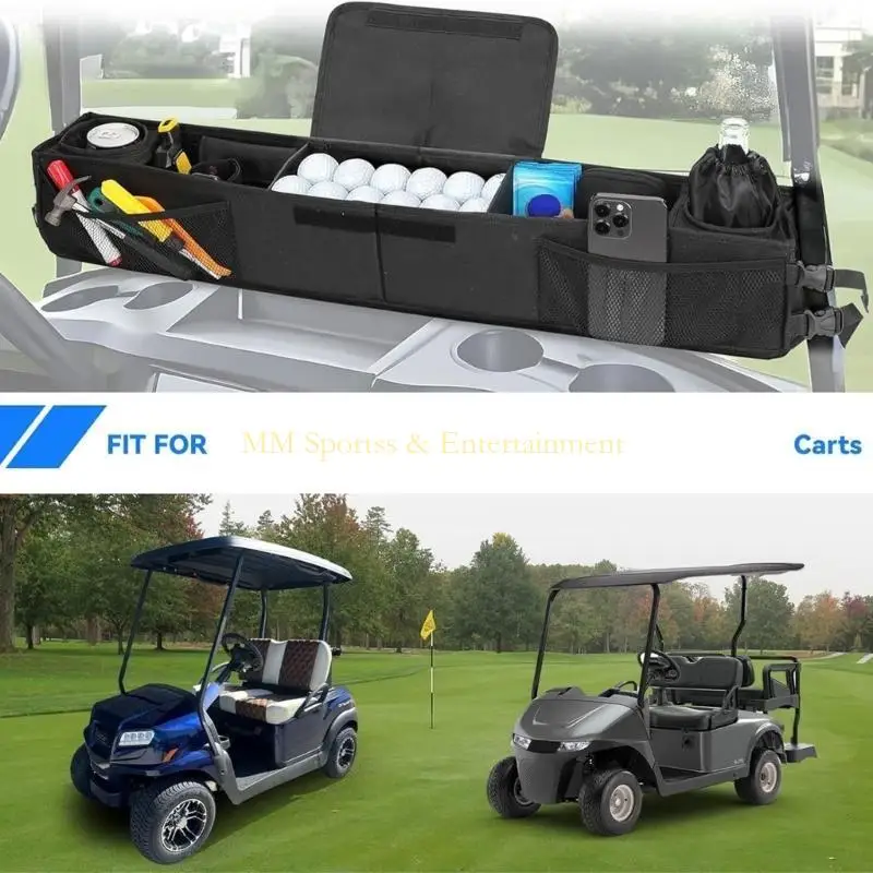 منظم عربة الجولف القابل للطي 31BE مع مساحة تخزين كبيرة من البوليستر الثقيل، سهلة التركيب، ملحقات ثابتة #4