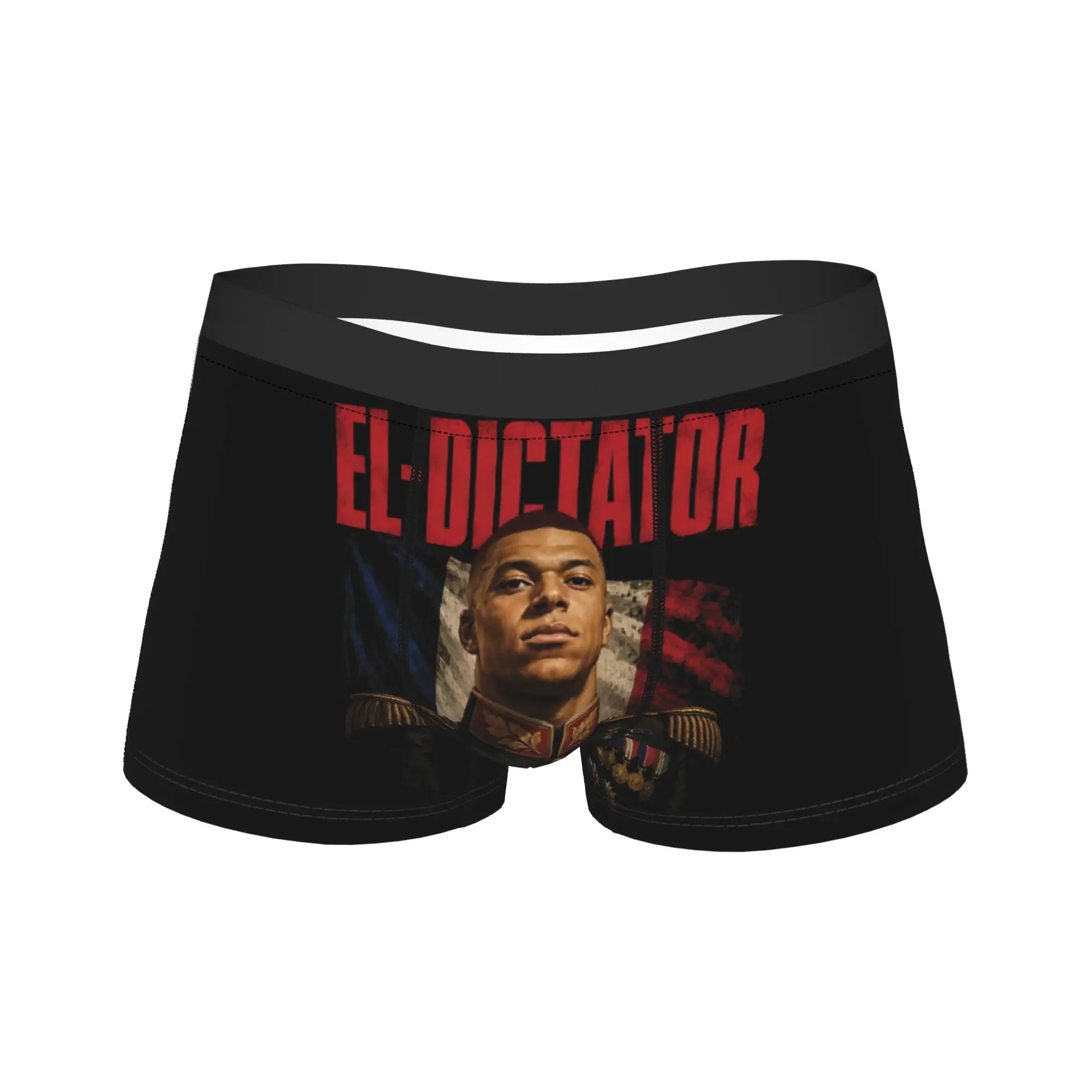 El Dictator Kylian Mbappe Vintage Distressed Flag Underwear Herren-Shorts, bequeme Boxershorts, hochwertige, übergroße Unterhose