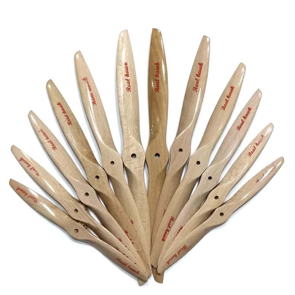 Beech Wood Propeller for Nitro Gas Engine RC Airplane 26x8 to 26x16 High Efficiency Balanced - view 3