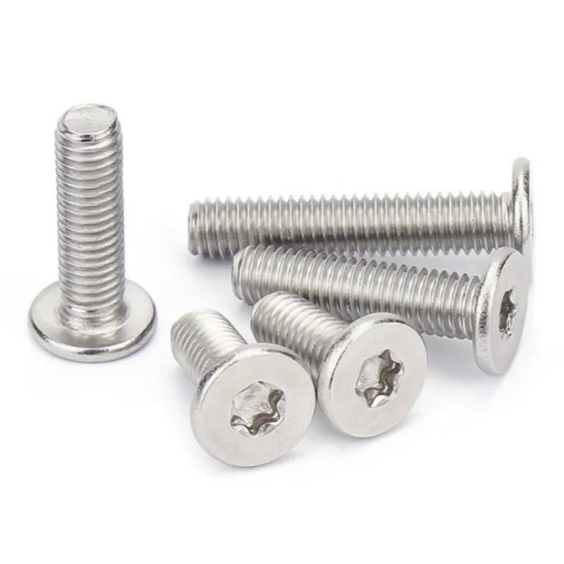 10Pcs M1.6 M2-M8 304 Stainless Steel Digital Bolt Support CM Six-Lobe Torx Ultra Thin Super Low Flat Wafer Head Screw Customize