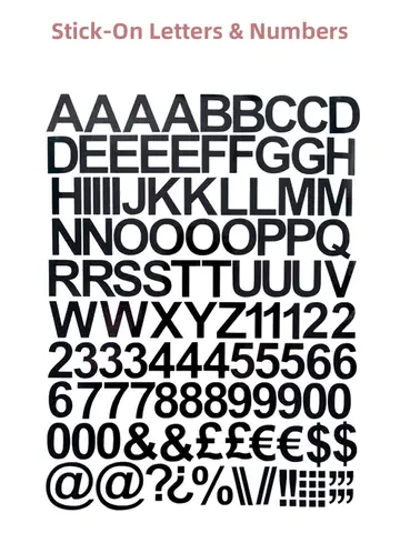 1", 2", 3" SELF ADHESIVE VINYL LETTERS & NUMBERS UPPER STICKERS CAR STICKER