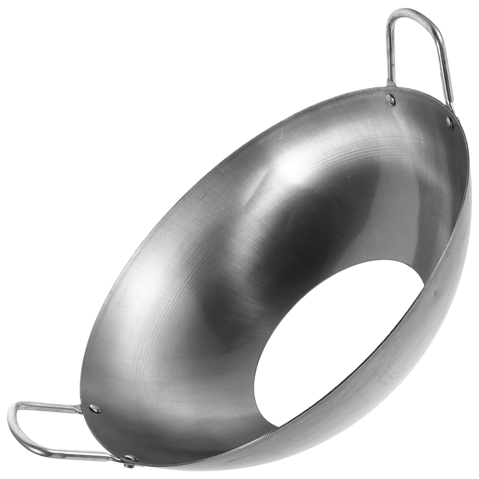 

Iron Wok Ring Non Slip Burner Holder Dual Handles Windproof Stove Rack Pot Holder Open Bottom Stove Support for Kitchen Cooking