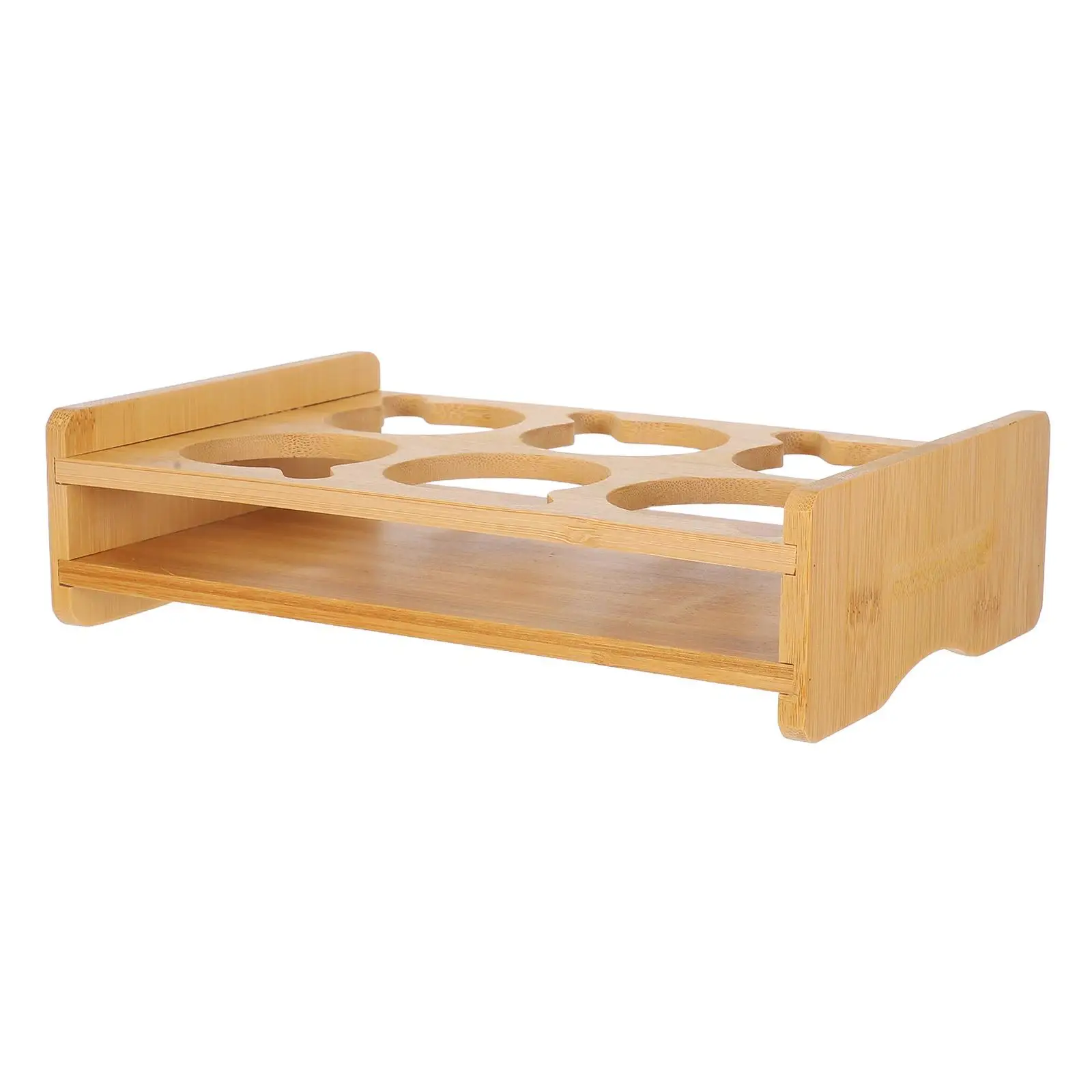 

Bamboo Cup Rack Whiskey Glass Display ganizer Home Drink Dispenser Storage Server Multi Slots Reusable Bar
