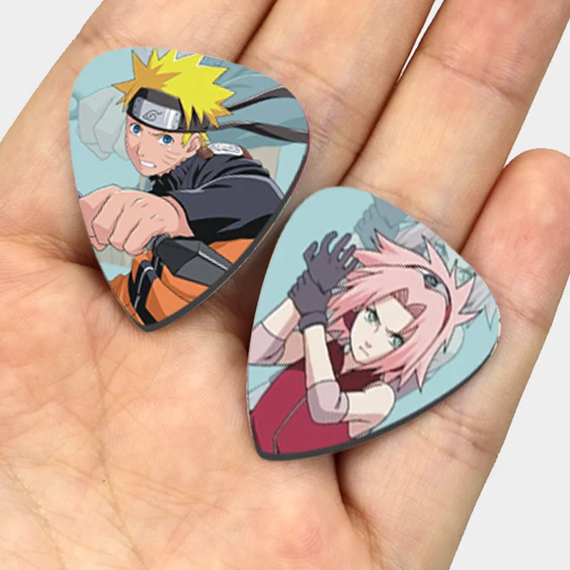 10 Stück Naruto-Gitarrenplektren, niedliche Anime-Akustikgitarre, Bass, Ukulele, Instrumentenzubehör, Zubehör für Musikliebhaber, Geschenke