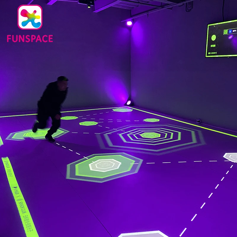 Funspace Amusement Park Interactive Floor Hologram Projector Interactive Games Projection System