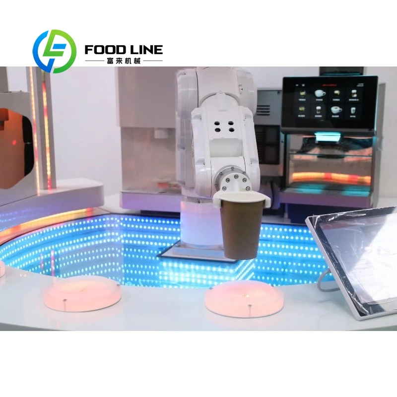 Customized Professional 6 Axis Robotic Arm Espresso Coffee Vending Machine Commercial Automatic Maker for Business Sale