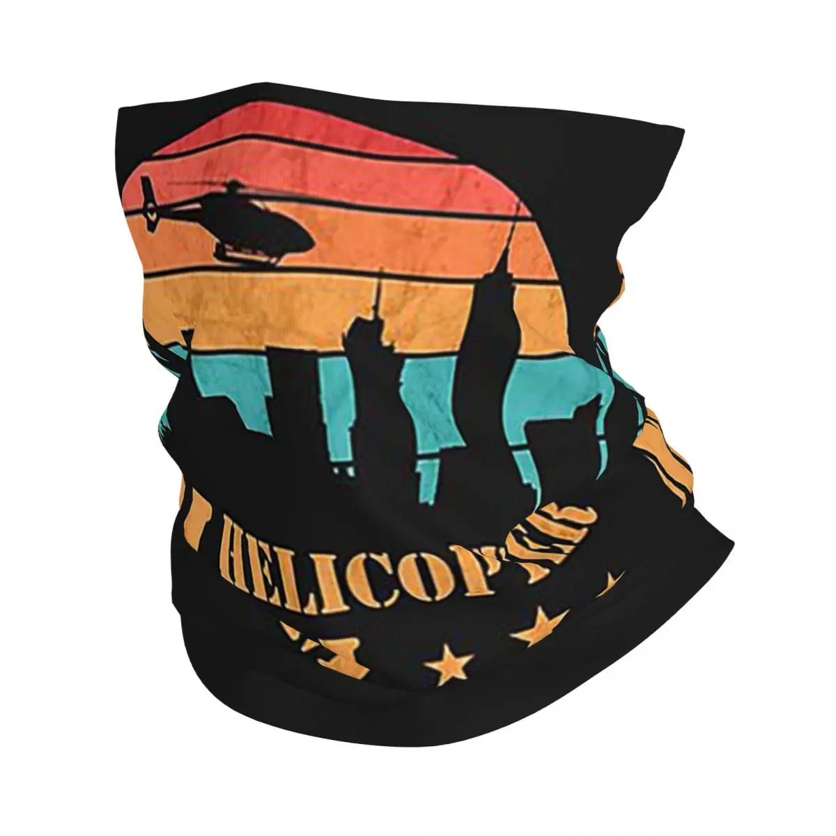 Helicopter Mom Born To Fly Vintage Sunset Bandana Neck Gaiter syal ajaib Multi guna hiasan kepala berkendara untuk pria dewasa tahan angin