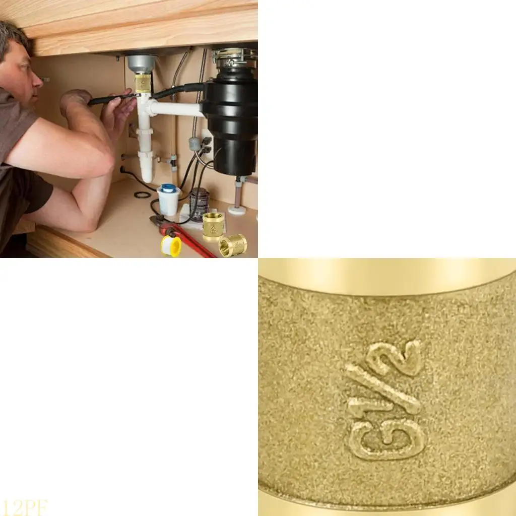 12PF Copper Sleeve Adapters Tube Connectors 2Inch Threaded Fittings with 2Meter Sealing Tape for Leak Proof Assembly